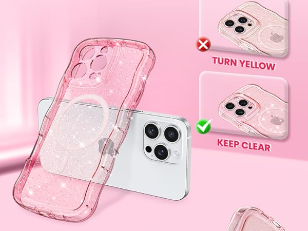 crystal Clear case transparent case magnetic case glitter case Glossy case cute case aesthetic case