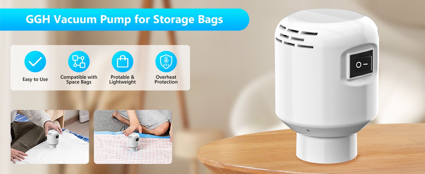 GGH Electric Air Pump for vacuum seal bags Travel