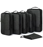 Compression Packing Cubes for Suitcase, 6 Set BAGSMART Travel Packing Cubes for Luggage, Compress...