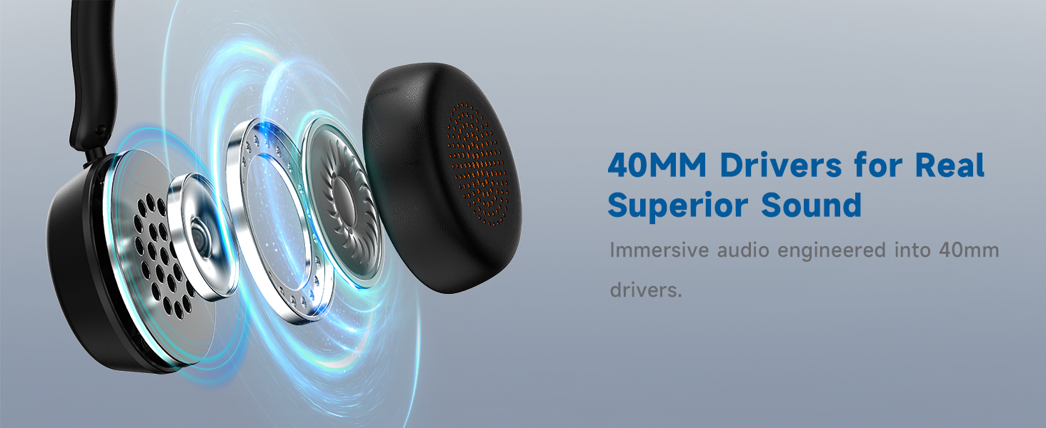 wireless headset with mic for work noise cancelling bluetooth headset headphones