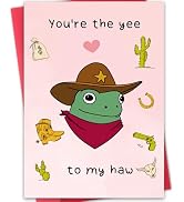 Funny Frog Valentines Card Gift,Humorous Valentine's Day Card for Women Men,Unique Anniversary Ca...