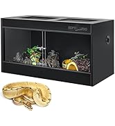 REPTI ZOO 50 Gallon PVC Reptile Terrarium, 36x18x18 Reptile Tanks Enclosure for Ball Python Snake...
