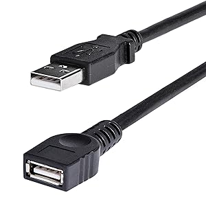 6 ft Black USB 2.0 Extension Cable A to A - M/F