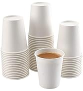 Paper Cups, 150 Pack 8 Oz Paper Cups, White Paper Coffee Cups 8 Oz Disposable White Hot Coffee Pa...