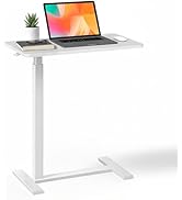 Mobile Standing Desk, Adjustable Height Desk with Hidden Casters, Portable Laptop Computer Table ...