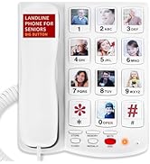 Big Button Phone for Seniors, Uvital Senior Landline Phones for Elderly with 10 One-Touch Dialing...