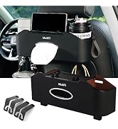 Mu&amp;Ti Back Seat Car Organizer, Multifunctional Car Seat Back Storage Box with 2 Cup Holders, Tiss...