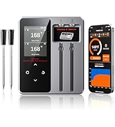Newise Wireless Bluetooth Meat Thermometer - 2 Probes &amp; App Control, Birthday Gifts for Men, Smar...