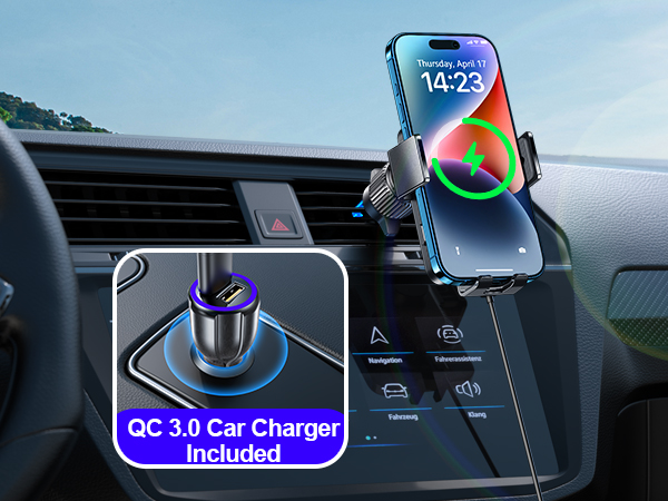 wireless car charger mount