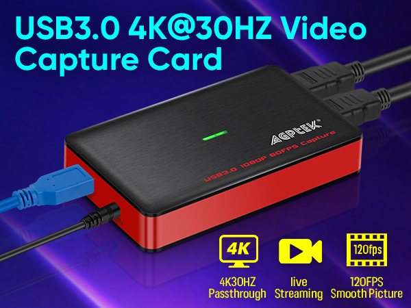 USB3.0 Game Capture Card 4K@30
