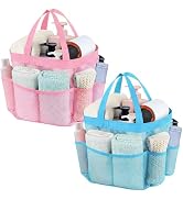 Attmu 2 Pack Mesh Shower Caddy Portable, Quick Dry Hanging Shower Tote Bag for College Dorm Room ...