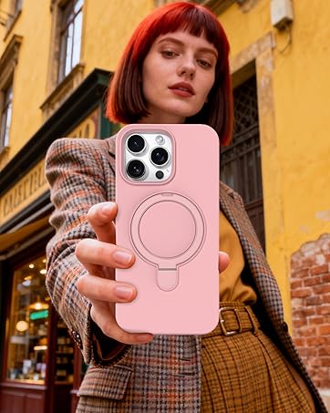 Pink Magnetic Invisible Stand Phone Case