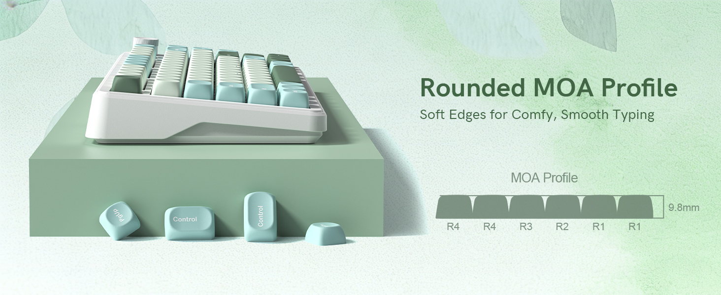 rounded MOA profile keycap set with soft, curved edges