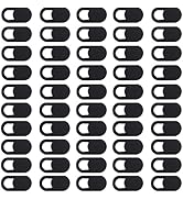 PRESSINART 50Pcs Black Laptop Camera Cover 0.04 Inch Ultra Thin Webcam Cover Slide for Mini PC Ph...