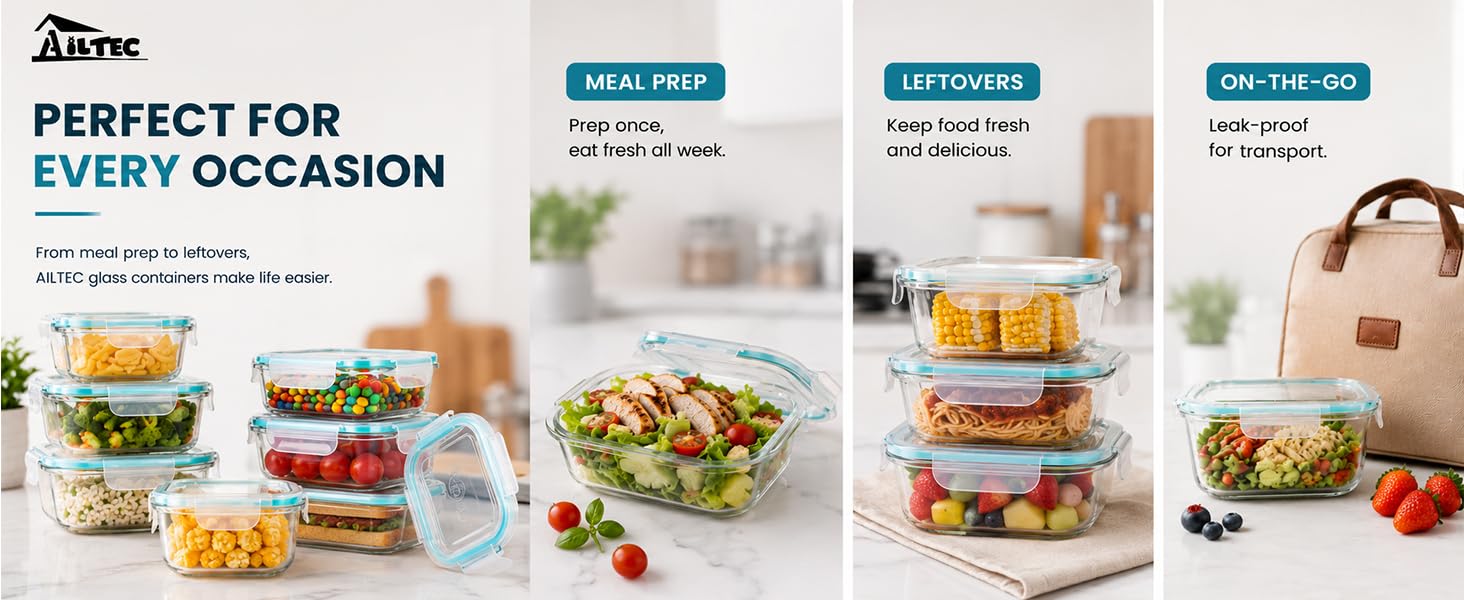 glass food storage container