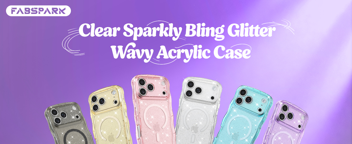 crystal Clear case transparent case magnetic case glitter case Glossy case cute case aesthetic case