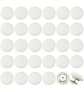 BENECREAT 32 Sets 0.67Inch Baseball Cap Button Top Replacement Hats Buttons, White Cloth Covered ...