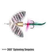 Exaurafelis 10pcs Fishing Lures spinnerbaits Lure Fishing Lure Kit Spinner Bait Rooster Tail Lure...