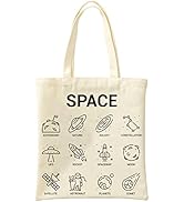 Handytoolinc Canvas Cute Tote Bag 12OZ with Inner Pockets Tote Bags Aesthetic Gifts Reusable Groc...