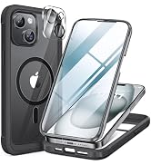 Miracase Glass Series for iPhone 15 Case [Compatible with MagSafe] Full-Body Magnetic Bumper Case...