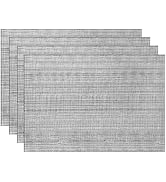 Niviy Grey Placemats Set of 4, 12x18 Inch Washable Easy to Clean Heat-Resistant Anti-Skid Grey Pl...