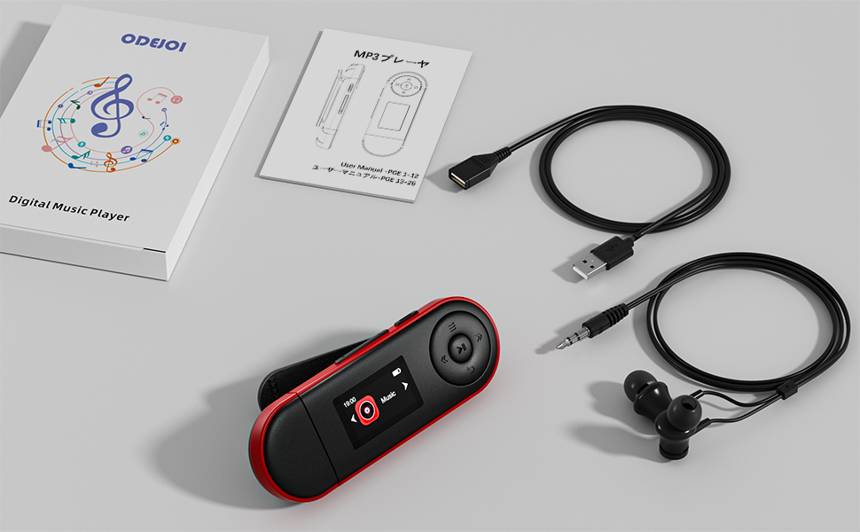 64GB USB MP3 player with clip Bluetooth Physical buttons for blind operation sports &amp;amp; running folder