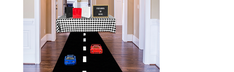 kids floor runner, kids runner rug, kids floor runners, hot wheels party supplies, boys party decor