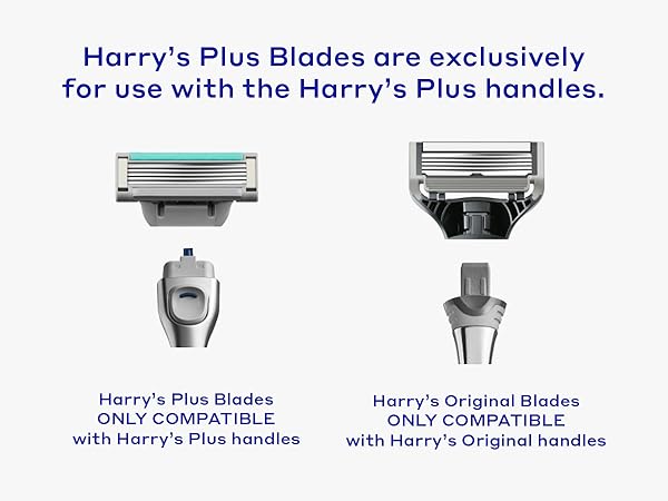 Harry&amp;#39;s plus blades are only compatible with harry&amp;#39;s plus handles