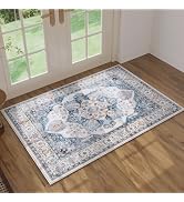 Rugcomf Vintage Medallion Rugs for Entryway 2'x3' - Door Mat Indoor Entrance, Machine Washable Ar...