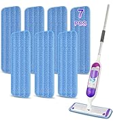 7 Pack Reusable Mop Pads for Swiffer PowerMop -MEXERRIS Microfiber Mops Refill Wet Mop Pads Washa...