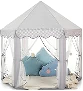 Monobeach Princess Tent Girls Large Playhouse Kids Castle Play Tent with Star Lights Gift Toy for...