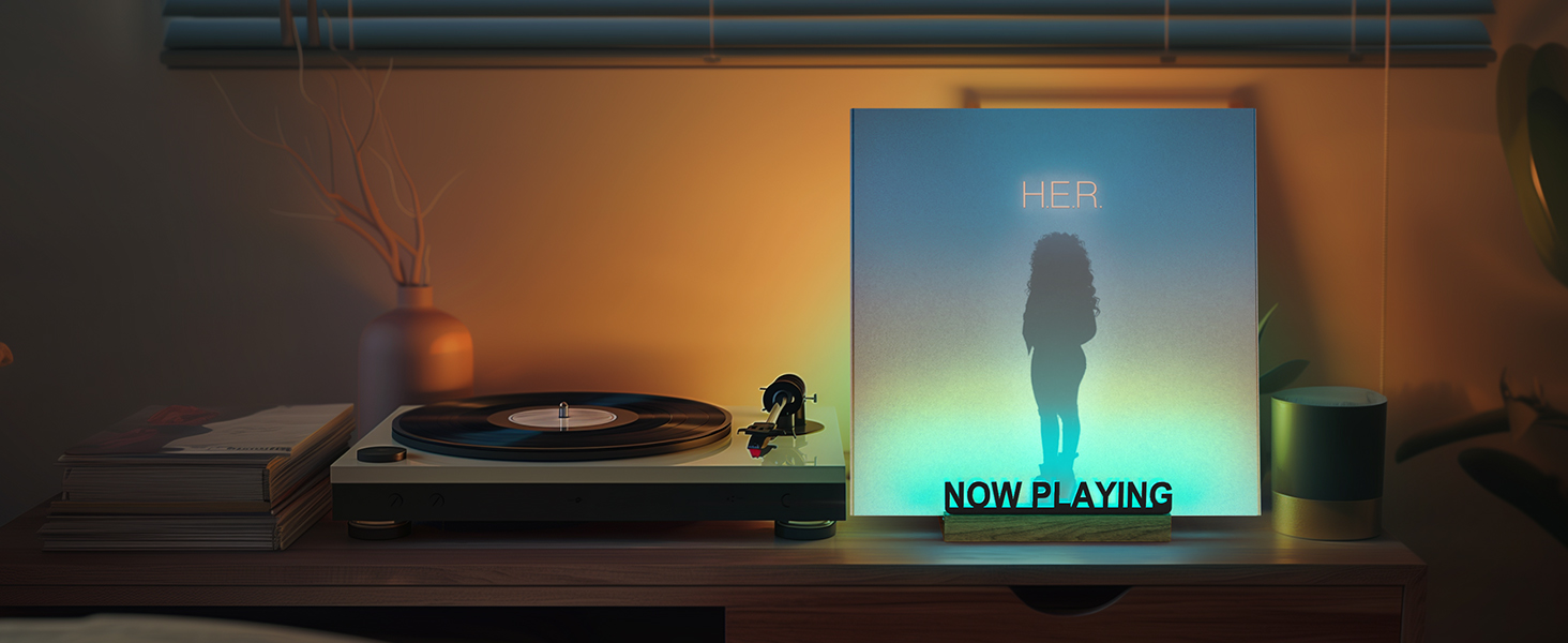 Light Up Vinyl Record Display Stand