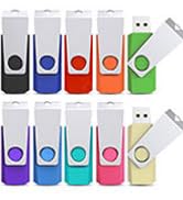 KEXIN 32GB Flash Drive 10 Pack 32G Thumb Drive USB Flash Drive USB Stick Pen Drive Swivel USB Dri...