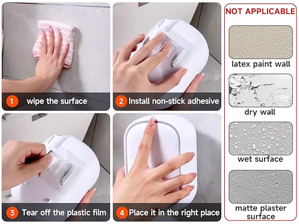 How to install the disposable toilet brush back sticker