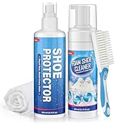 Jevvu Shoe Cleaner, Sneaker Cleaner Foam for Removing Stains and Dirt, Shoe Cleaning Kit for Whit...