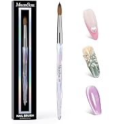 MelodySusie Kolinsky Acrylic Nail Brush, 100% Pure Kolinsky Hair, Professional Nail Brush for Acr...
