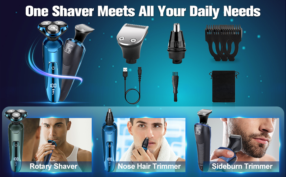 mens shavers electric cordless rechargeable electric razors for men