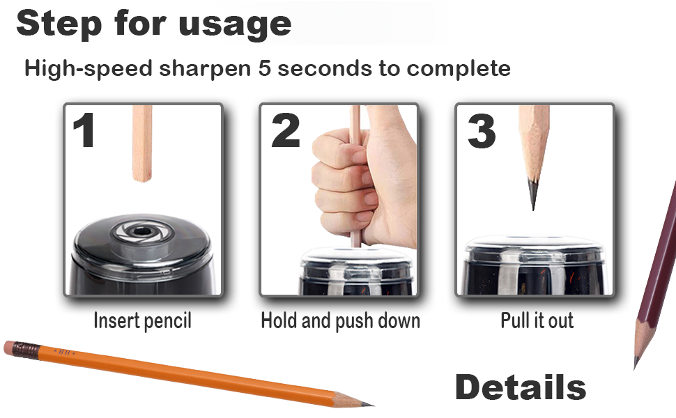 Automatic Sharpener for Kids Artists Adults