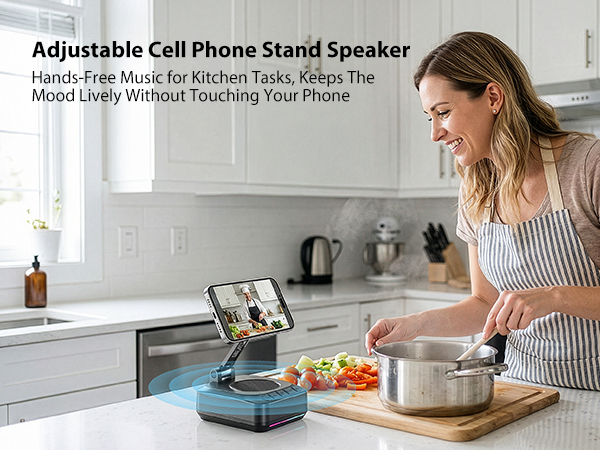 phone holder with speaker