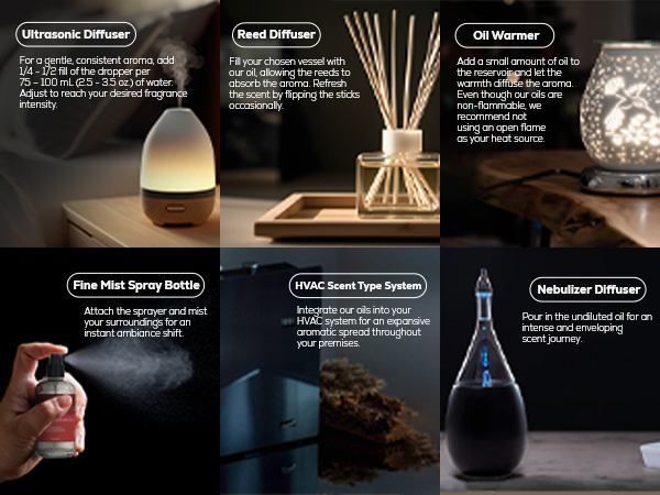 ltrasonic diffuser reed oil warmer fine mist spray bottle HVAC scent type system nebulizer diffuser
