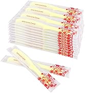 fafortune 50 PCS Disposable Combs in Bulk Individually Wrapped, Plastic Unbreakable Yellow Hair C...