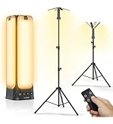 Clemas Camping Lights with Remote &amp; Stand 8.2 Ft,14000 mAh Rechargeable Camping Lantern Tent Ligh...