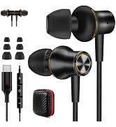 Jiunai USB C Headphones for iPhone 16 15 Type C Wired Earbuds with Mic in Ear Magnetic Attached V...