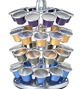 Nifty Nespresso Capsule Carousel – 40 Coffee Pod Storage Holder, Spins 360-Degrees