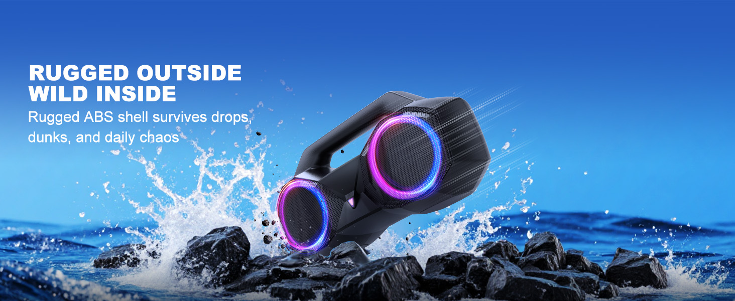 Rugged wireless bluetooth speaker