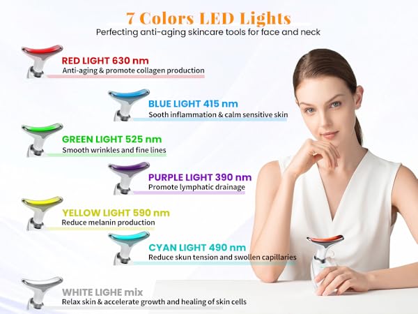 Face and Neck Massager Light Therapy