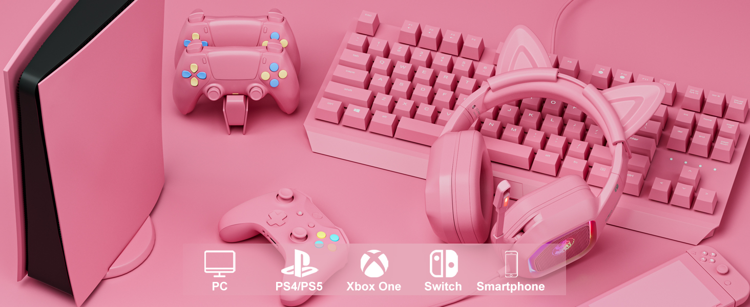 pink gaming headset