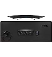 ZORESYN 4XL Oversized Large Mouse Pads (55" x 24") - PU Leather Extended Large Gaming Mousepad De...