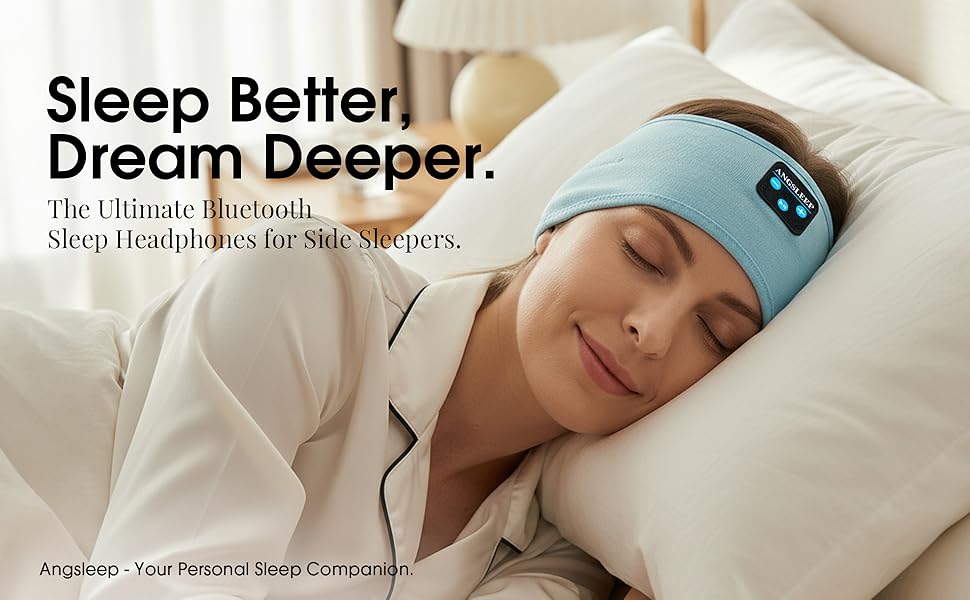 Bluetooth headband headphones for sleeping headphones for side sleepers sleep headban