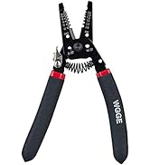 WGGE WG-013 Wire Stripper and Cutter 7'',Cuts, strips wire and loops 10-20 AWG Solid and (0.8-2.6...